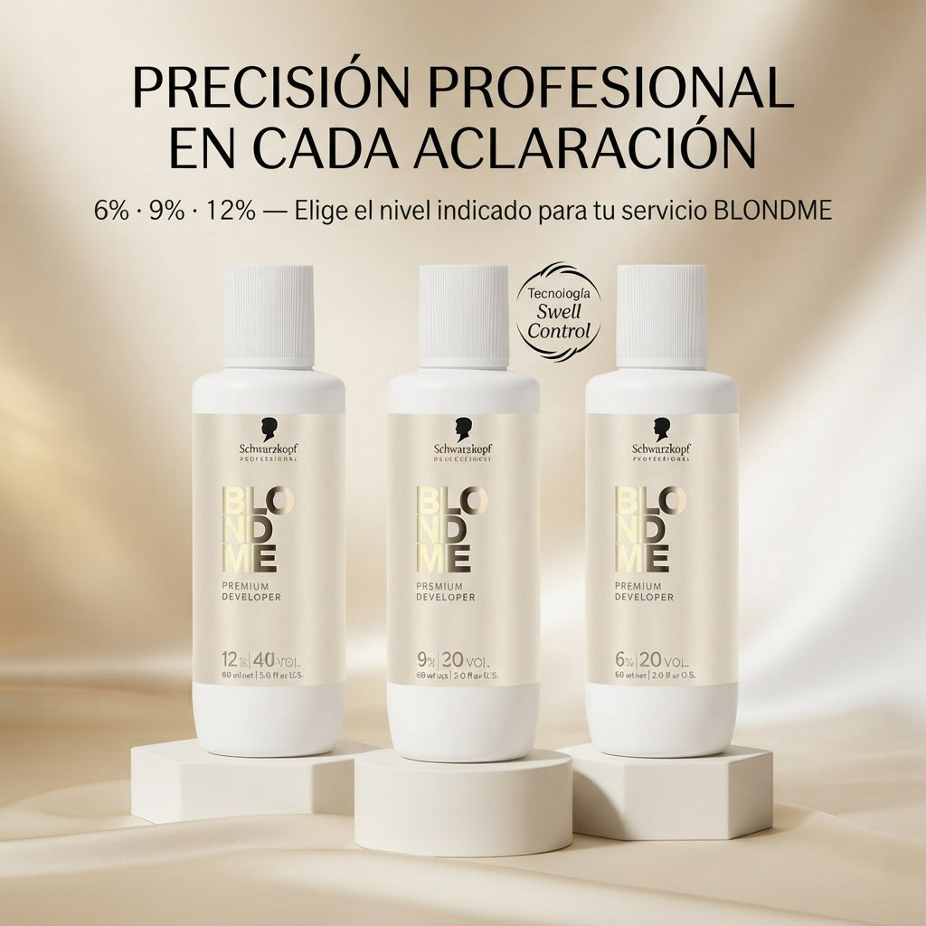 Schwarzkopf Professional – Loción Activadora para Decoloración BLONDME 20/30/40 vol  60ml