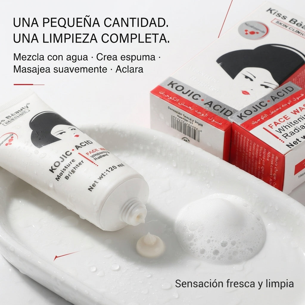 Kiss Beauty – Limpiador Facial con Ácido Kójico para un Tono Uniforme 120 ml