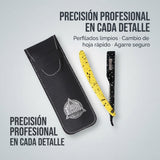 Blessed – Navaja de Carril Profesional para Perfilados con Mango Rosa o  Neón Negro y Amarillo , 1 Unidad con Estuche