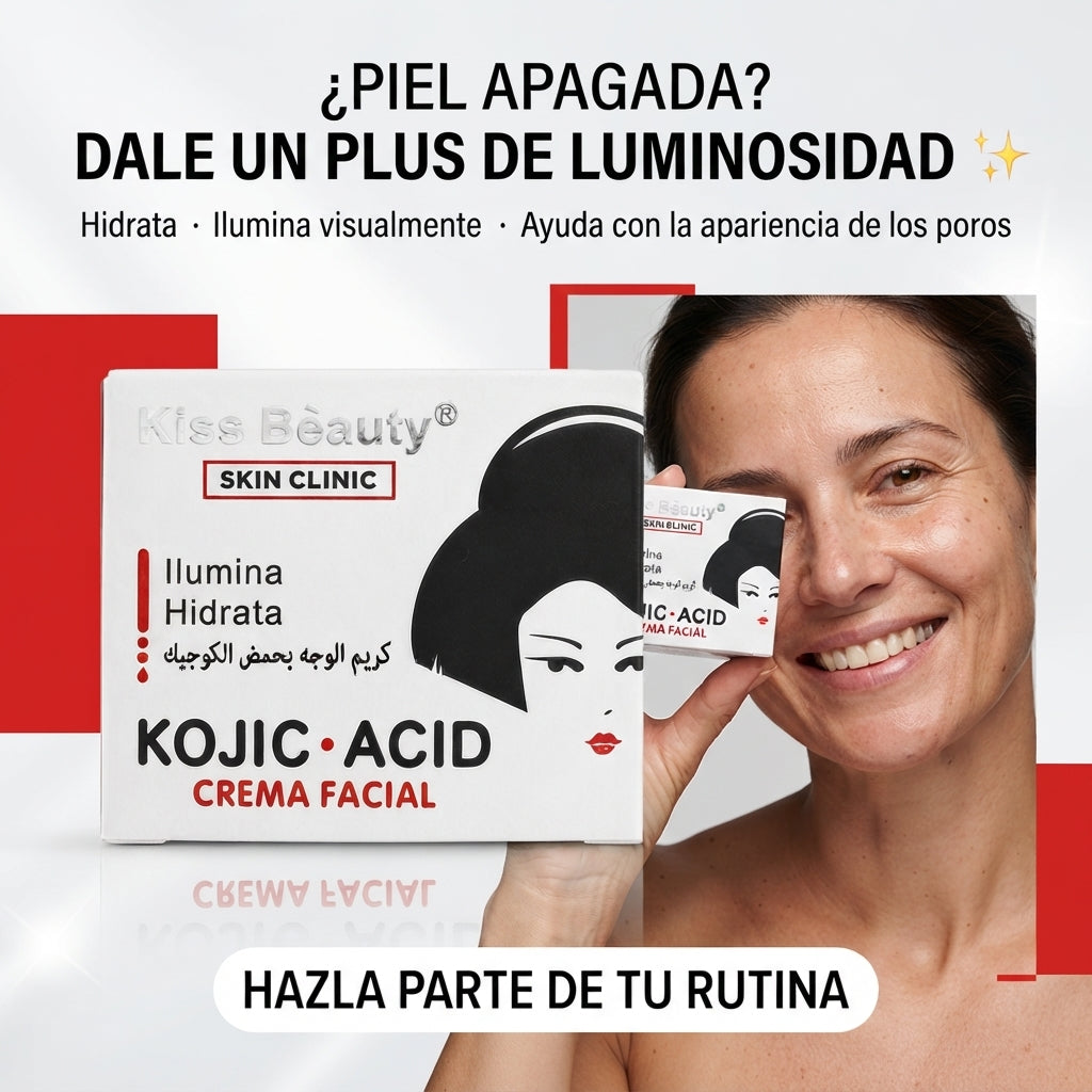Kiss Beauty – Crema Facial Iluminadora e Hidratante 50 g