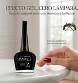 Masglo – Top Coat Efecto Gel sin Lámpara 13,5 ml