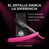 Blessed – Navaja de Carril Profesional para Perfilados con Mango Rosa o  Neón Negro y Amarillo , 1 Unidad con Estuche