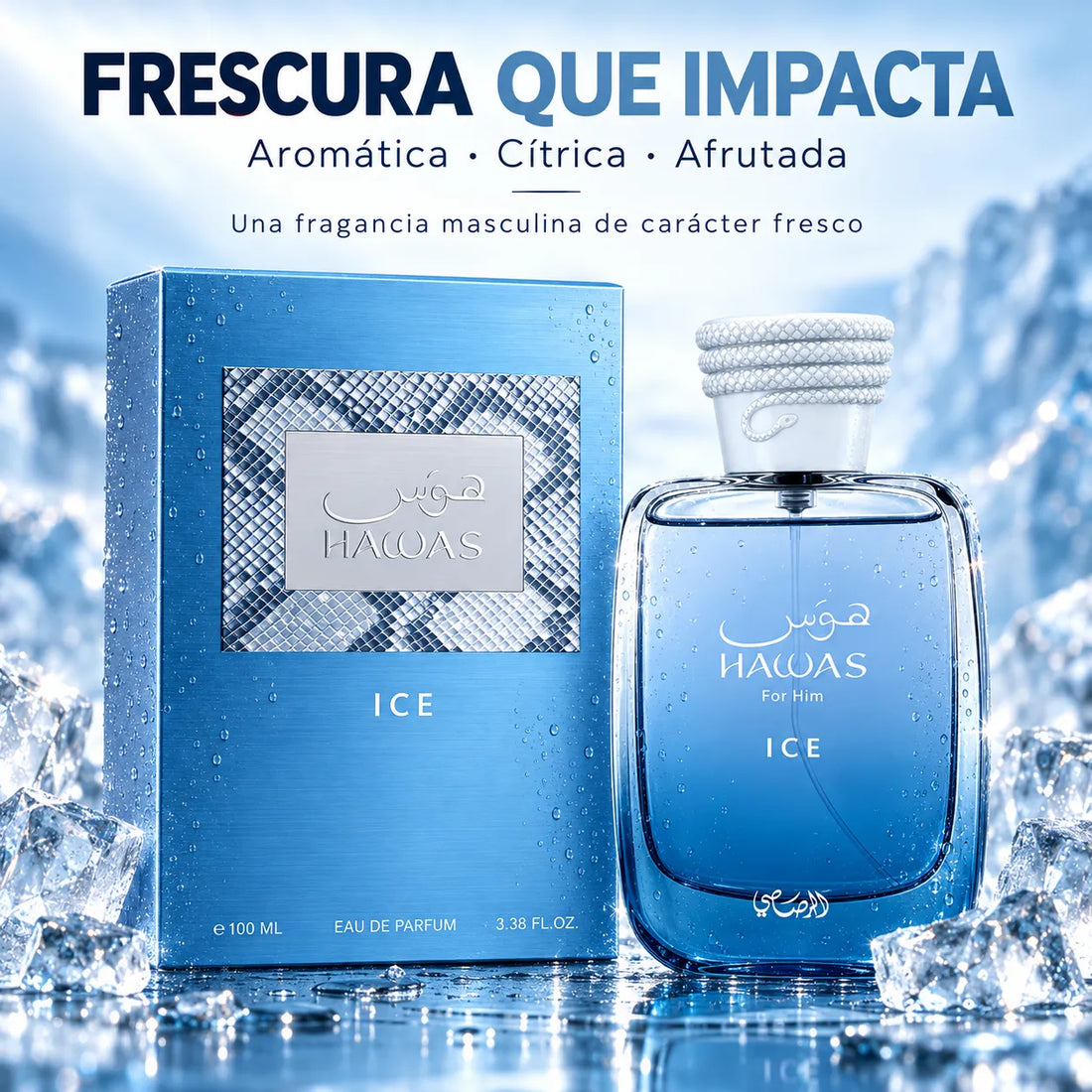 Rasasi – Hawas Ice Perfume para Hombre Eau de Parfum 100 ml