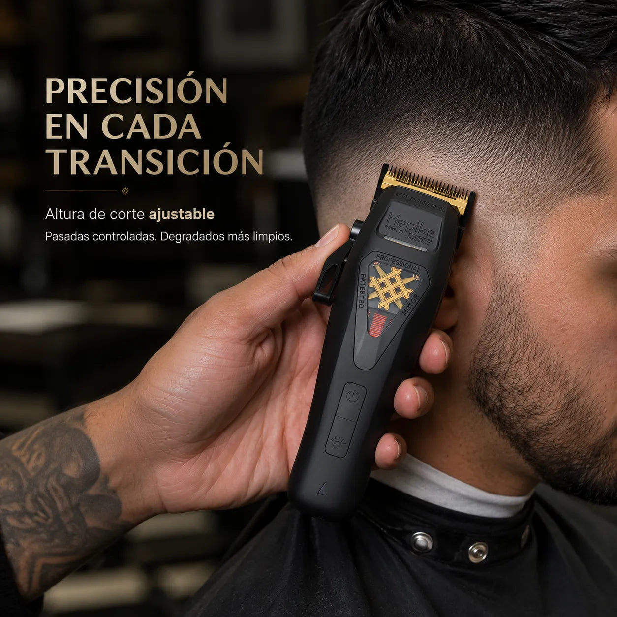Kiepe – Máquina Cortapelo Profesional Hepike con 8 Peines Magnéticos