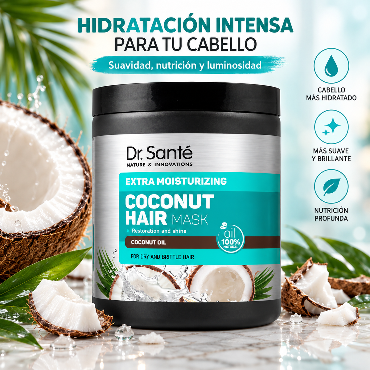 Máscara Capilar Coco Hair Mask 1 L Dr Sante