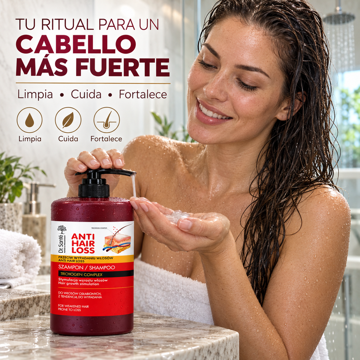 Dr. Santé ® Champô Complexo Trichogen, antiqueda 1L.
