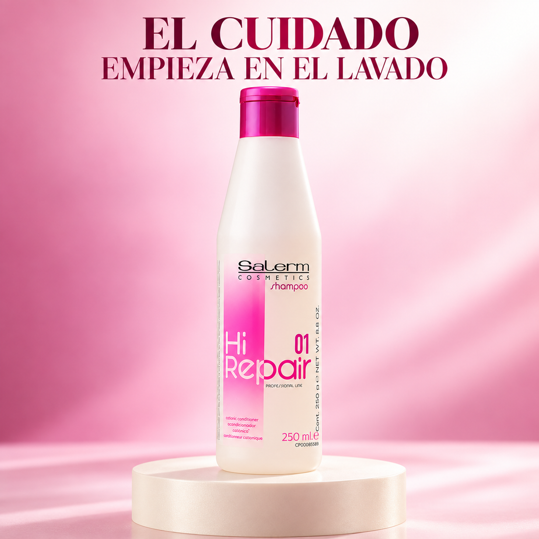 Salerm – Champú reparador Hi Repair 01 para cabello deshidratado 250 ml