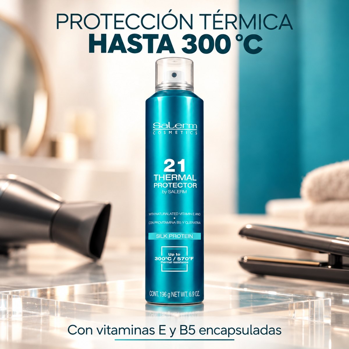 Salerm, Hi Repair, champú reparador, cabello deshidratado, cuidado capilar, 250 ml