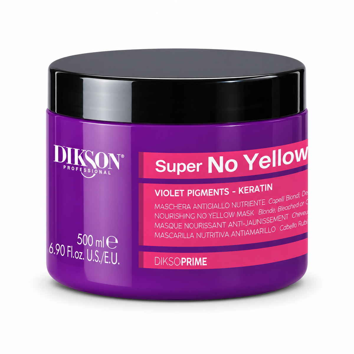 Dikson – Mascarilla antiamarilleo Super No Yellow para cabello rubio, decolorado o gris 500 / 1000 ml.