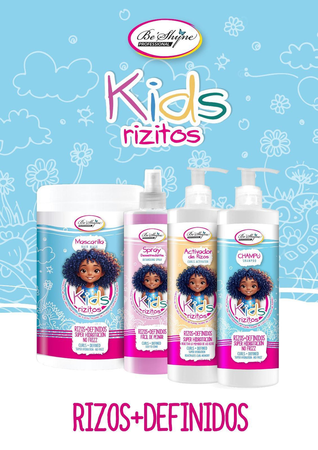 Be´Shyne® – Mascarilla para rizos infantiles hidratante Kids Mini Rizos 1 kg