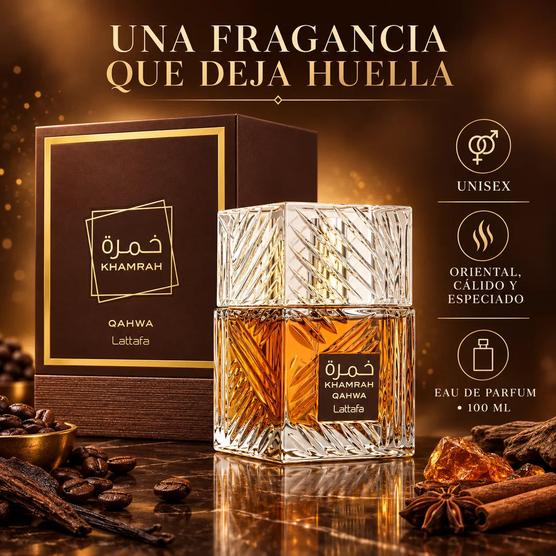 Lattafa – Perfume Unisex Oriental Khamrah Qahwa 100ml