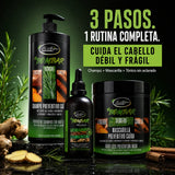 KIT BOMBAR - CHAMPÚ 1L, MASCARILLA 1Kg Y GOTERO, Tratamiento crecimiento del cabello, Kit capilar fuerza y brillo,   Cuidado del cabello,  Pack anticaída y crecimiento