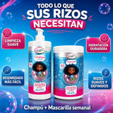 Be'Shyne Kids – Pack de Champú y Mascarilla para Rizos Infantiles Hidratante y Antiencrespamiento 500 ml + 1 kg