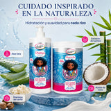 Be'Shyne Kids – Pack de Champú y Mascarilla para Rizos Infantiles Hidratante y Antiencrespamiento 500 ml + 1 kg
