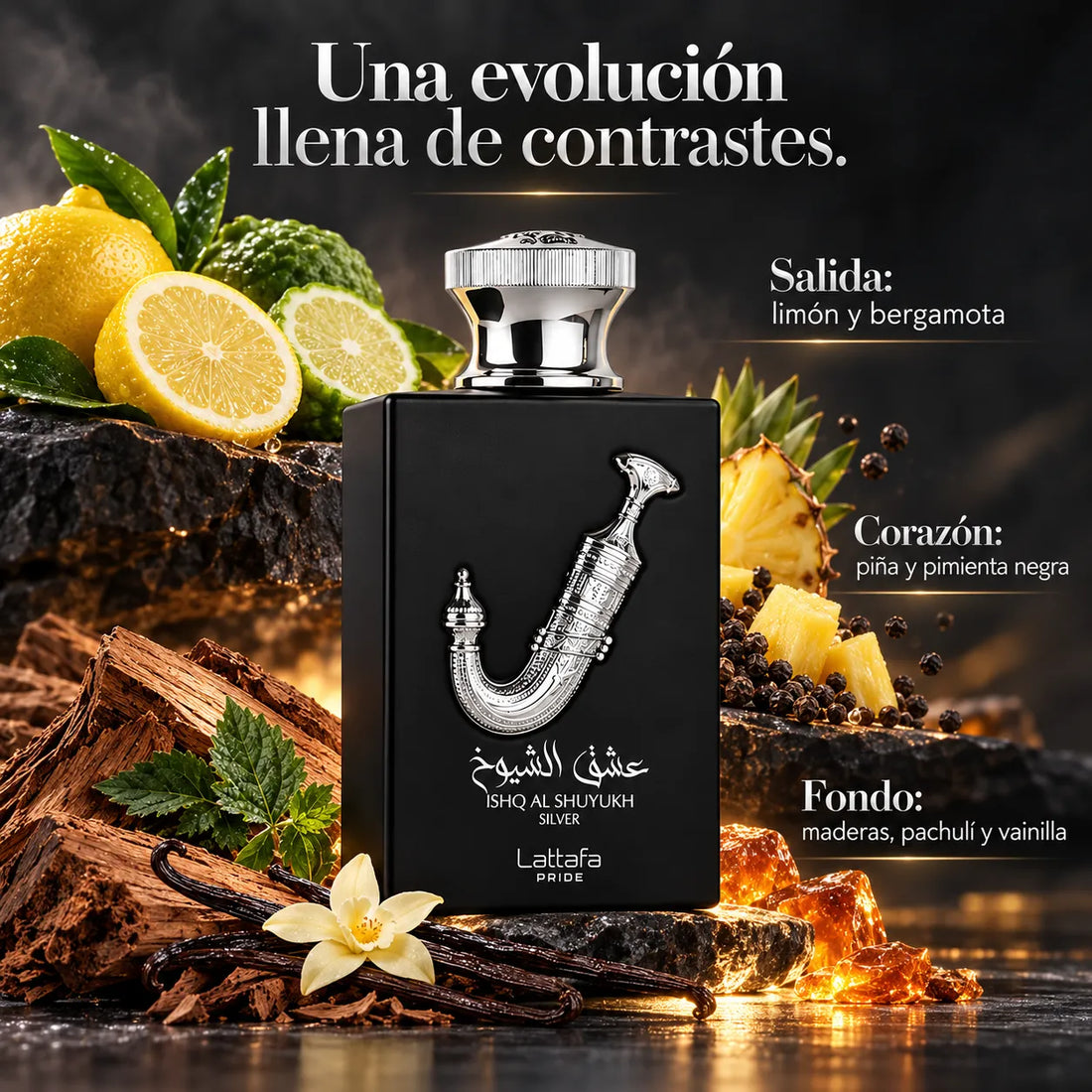 Lattafa Ishq Al Shuyukh Silver – Perfume Unisex Oriental 100 ml