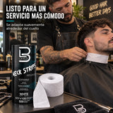 L3VEL3 – Papel de pescoço autoadesivo para barbearia – Pacote 5 rolos de 100 unidades