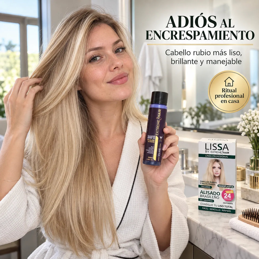 Lissa – Alisamento Brasileiro para Cabelos Louros Anticrespagem 100 ml
