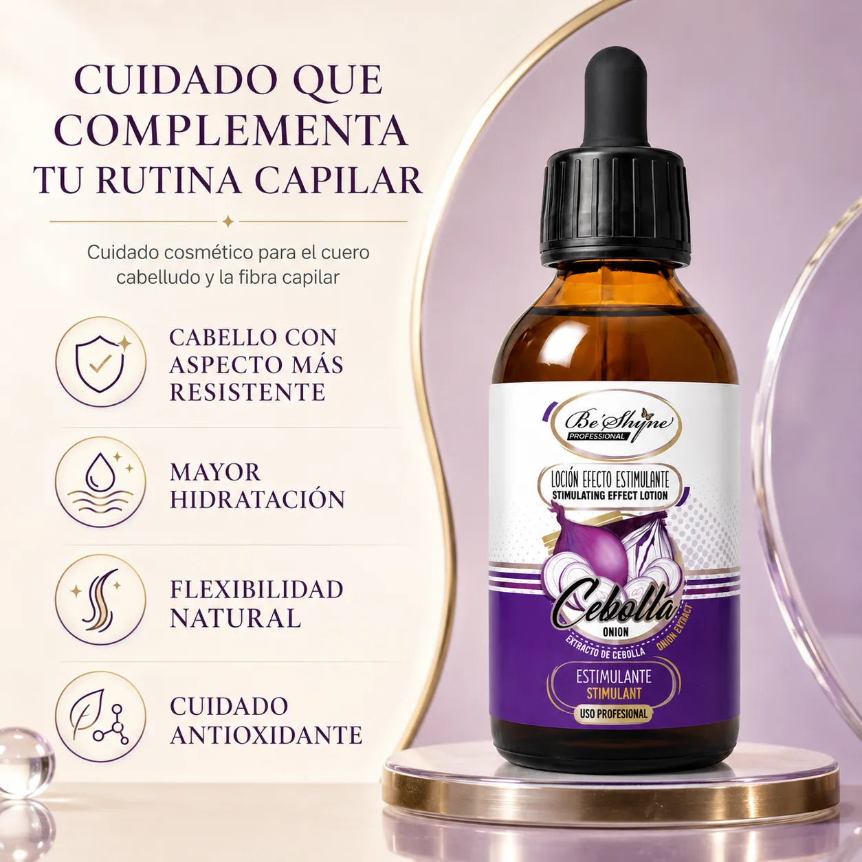 Be'Shyne – Loción estimulante capilar para cabello hidratado y resistente 125 ml