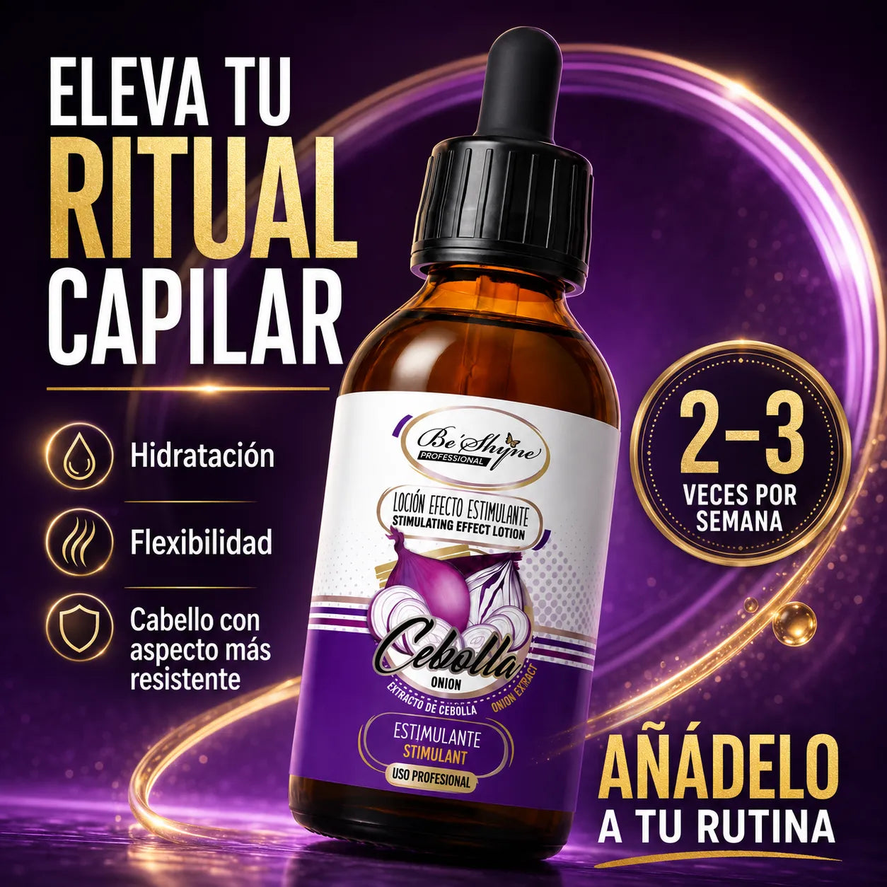 Be'Shyne – Loción estimulante capilar para cabello hidratado y resistente 125 ml