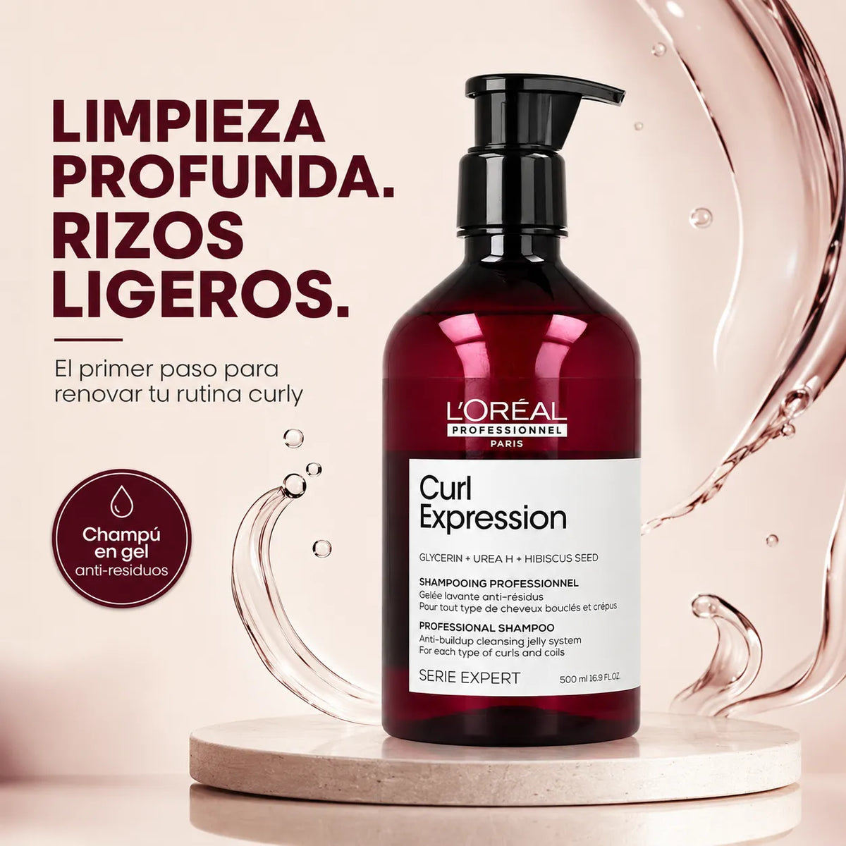 L’Oréal Expert Curl Expression – Champô Anti-Resíduos para Caracóis e Ondas 300/500/1500 ml