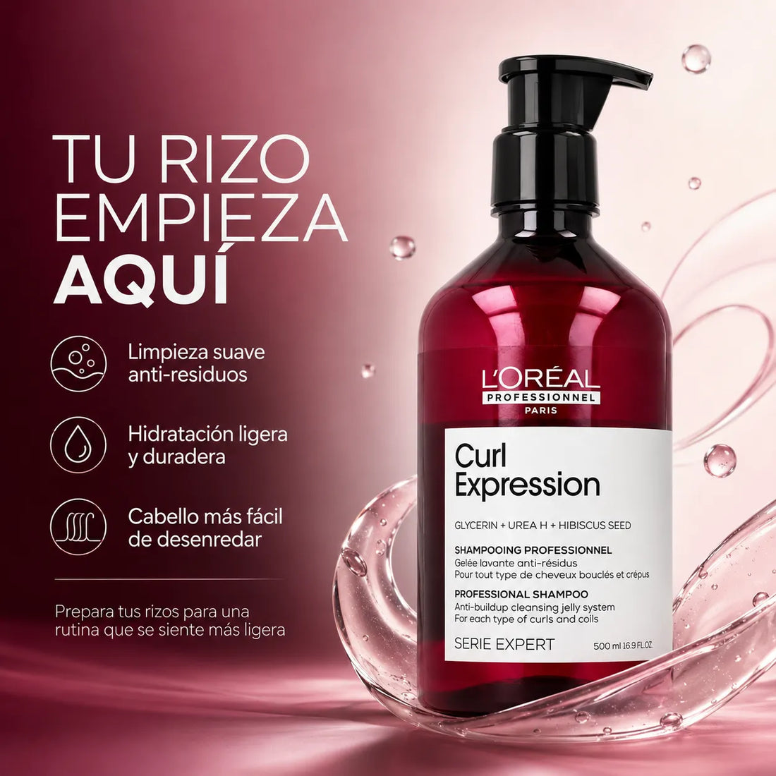 L’Oréal Expert Curl Expression – Champô Anti-Resíduos para Caracóis e Ondas 300/500/1500 ml