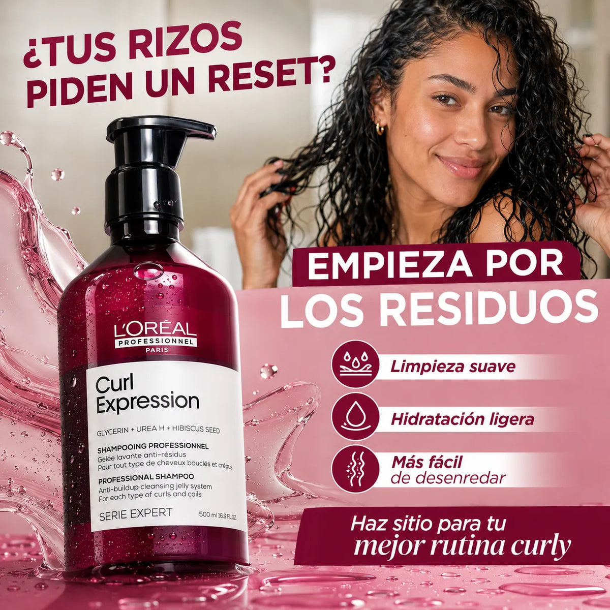 L’Oréal Expert Curl Expression – Champô Anti-Resíduos para Caracóis e Ondas 300/500/1500 ml