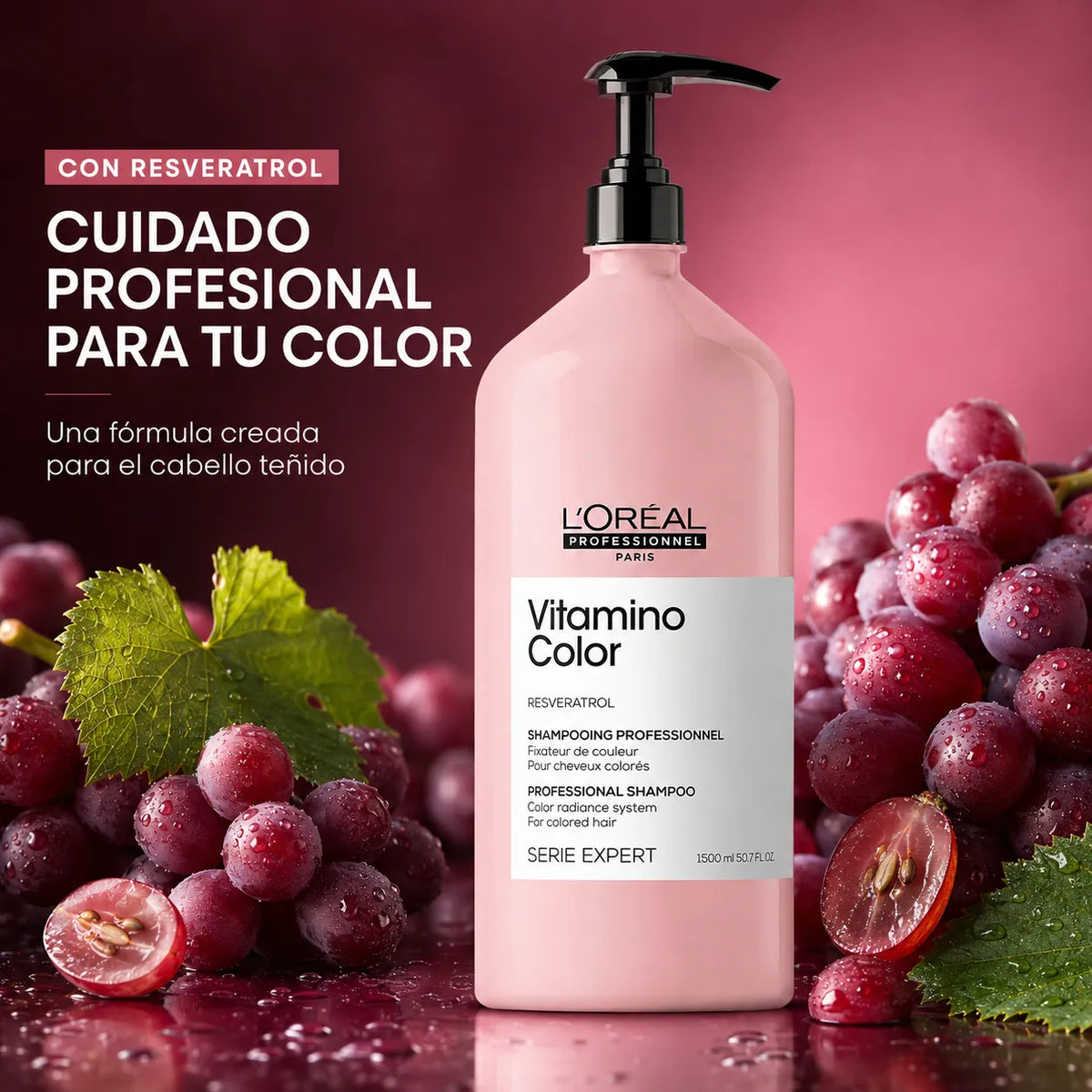 L'Oréal Professionnel – Champô para Cabelo Pintado Vitamino Color 1500 ml