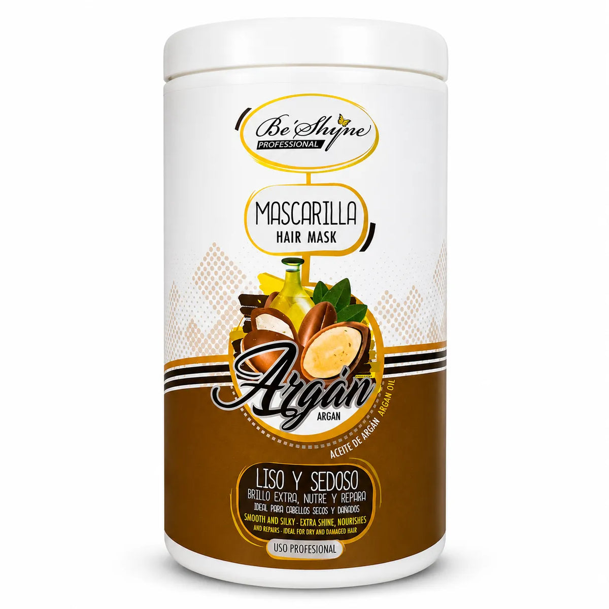 Be'Shyne – Mascarilla para Cabello Seco con Argán 1000ml