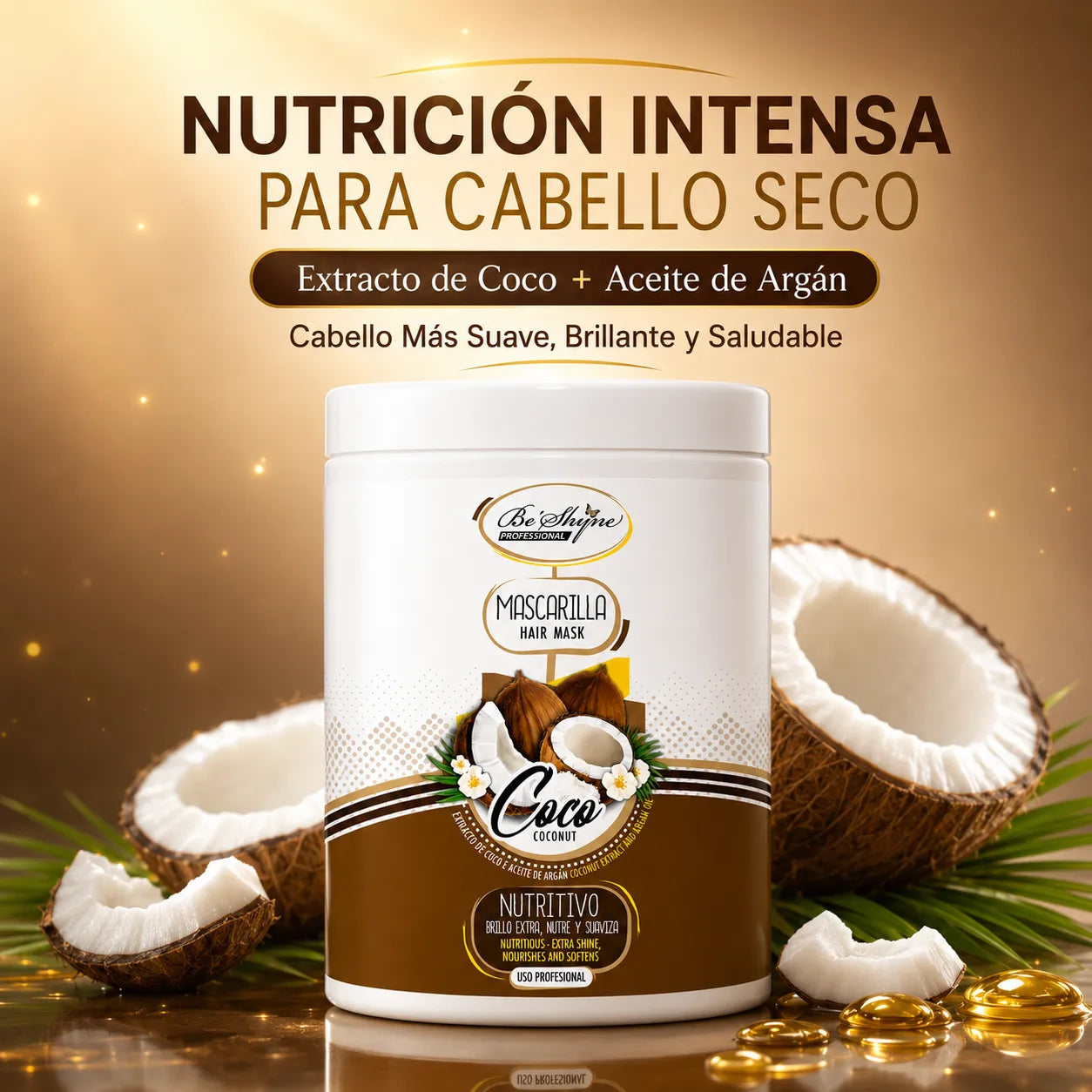 Be´Shyne® – Nourishing Coconut Mask for Dry Hair 1000ml