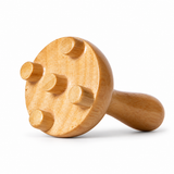Mini champiñón facial de madera para maderoterapia — 7 × 4,5 × 4,5 cm