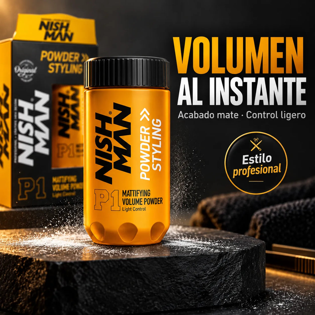 NISHMAN – Cera en polvo para el cabello con volumen y acabado mate 20g