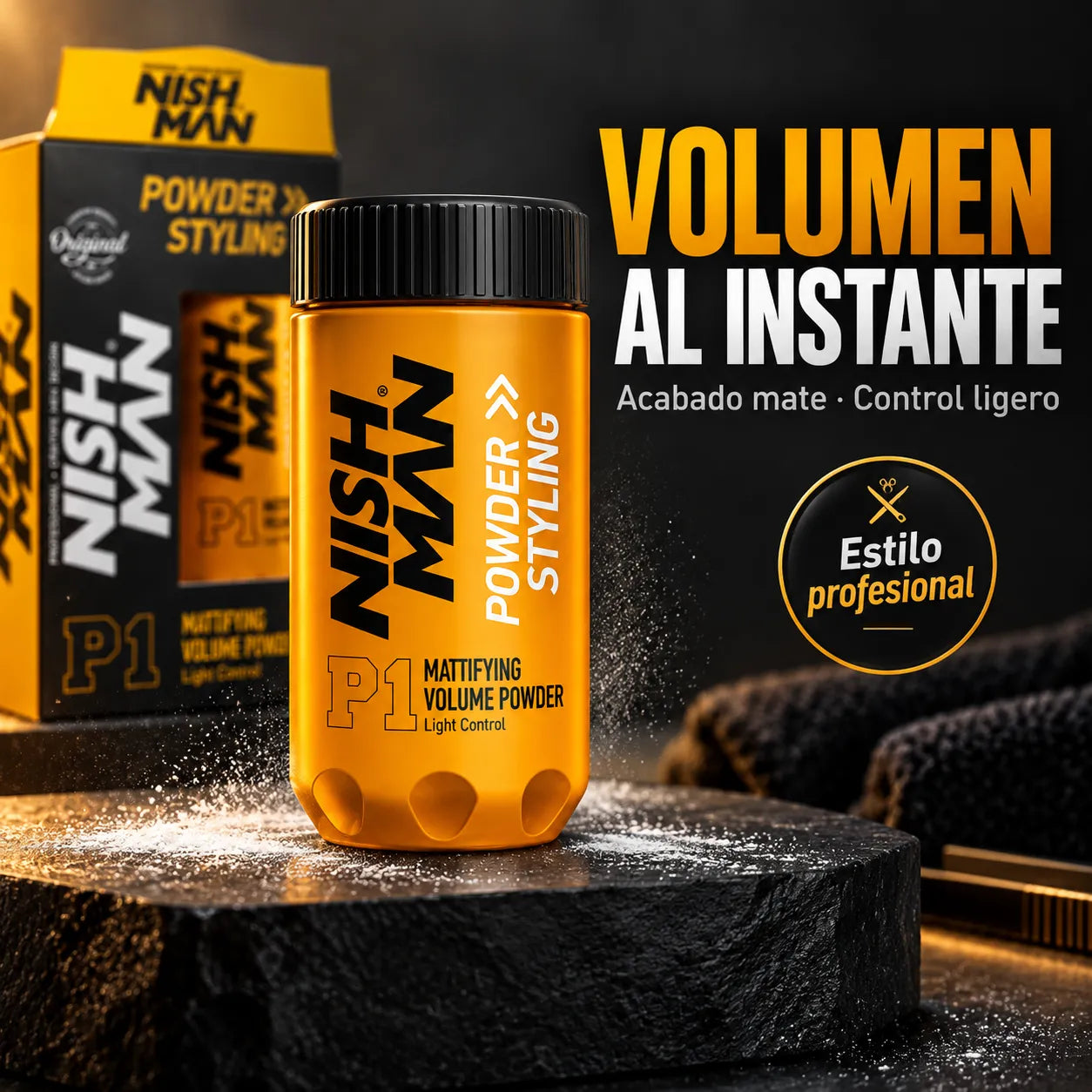 NISHMAN – Cera en polvo para el cabello con volumen y acabado mate 20g
