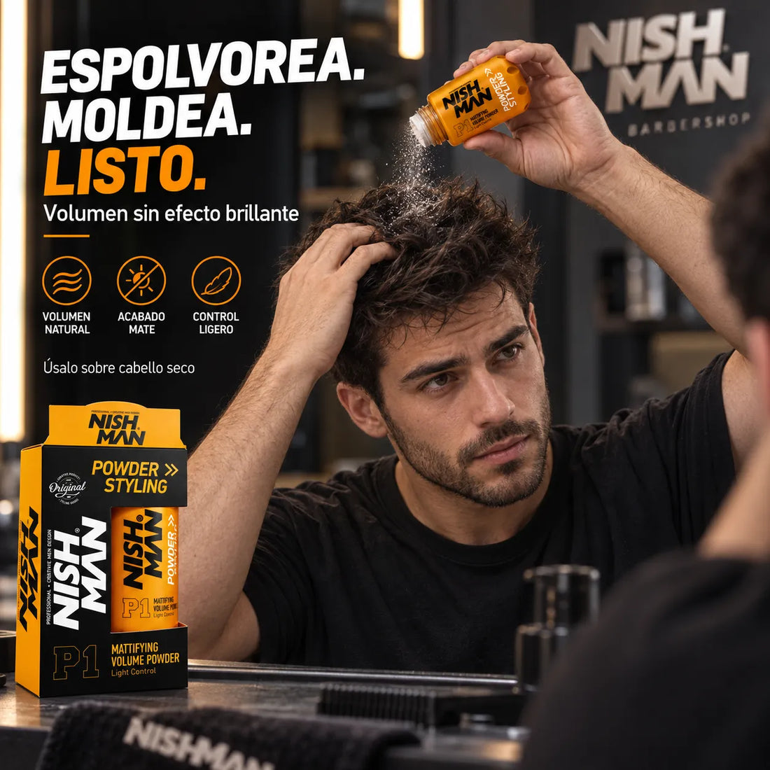 NISHMAN – Cera en polvo para el cabello con volumen y acabado mate 20g