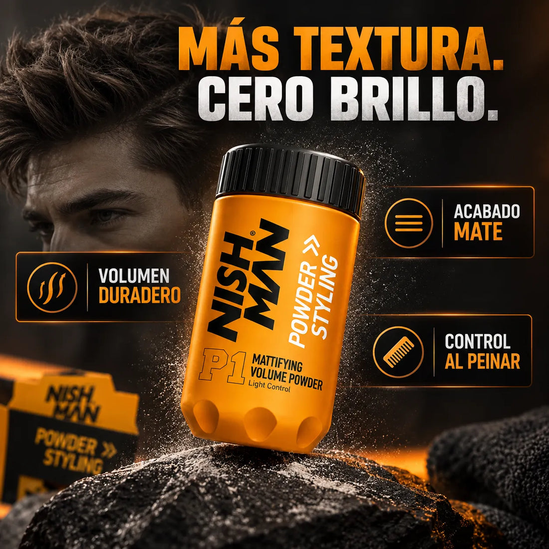 NISHMAN – Cera en polvo para el cabello con volumen y acabado mate 20g