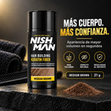Nishman – Fibra Capilar Volumizadora Medium Brown 21 g