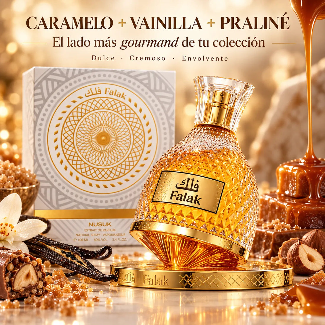 NUSUK – Perfume Dulce Unisex con Caramelo y Vainilla 100ml