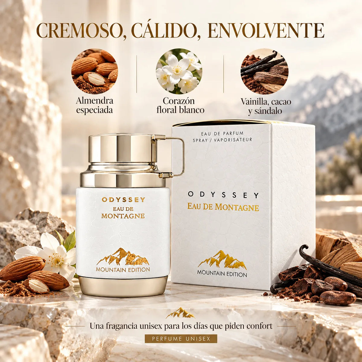 Armaf – Perfume Unisex Odyssey Eau De Montagne Cálido y Cremoso EDP 100 ml