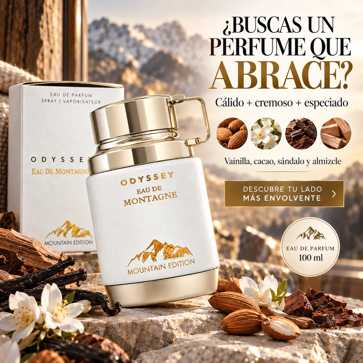 Armaf – Perfume Unisex Odyssey Eau De Montagne Cálido y Cremoso EDP 100 ml
