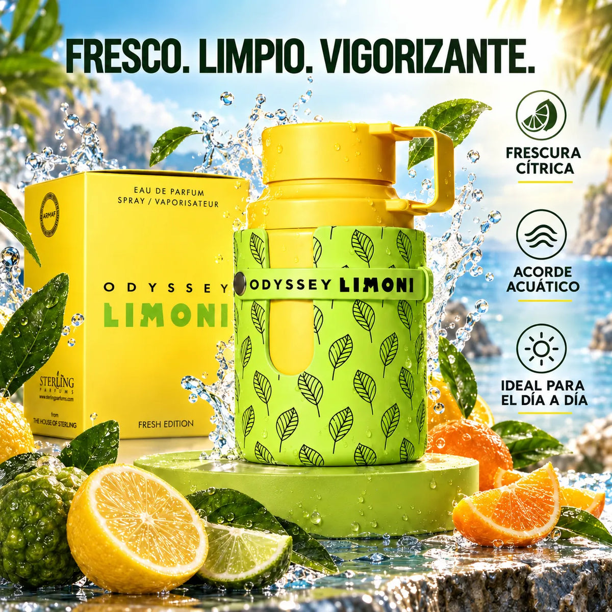 Armaf – Perfume Cítrico para Hombre Odyssey Limoni Fresh Edition 100ml