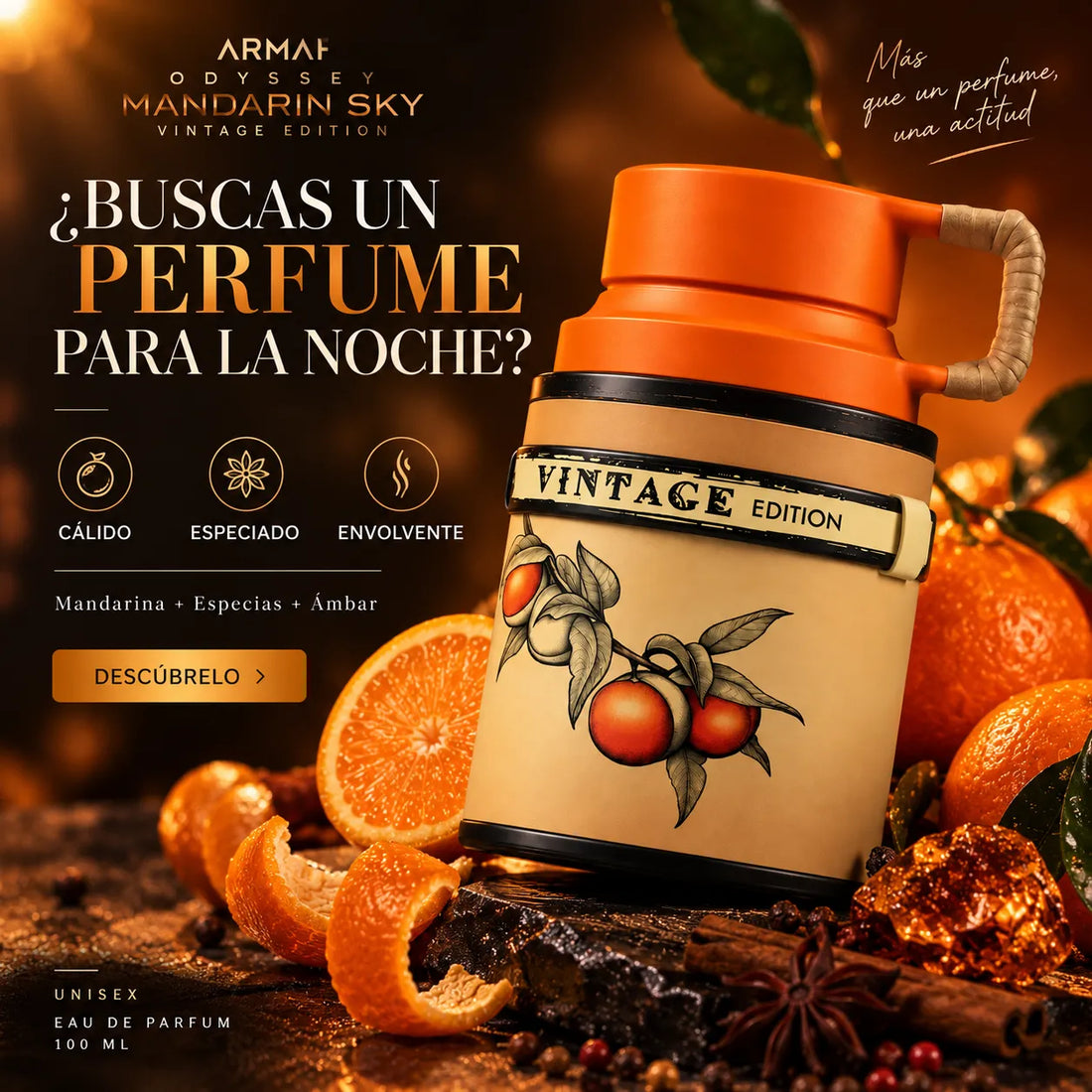 Armaf – Perfume Oriental Especiado Odyssey Mandarin Sky Vintage Edition Unisex 100 ml