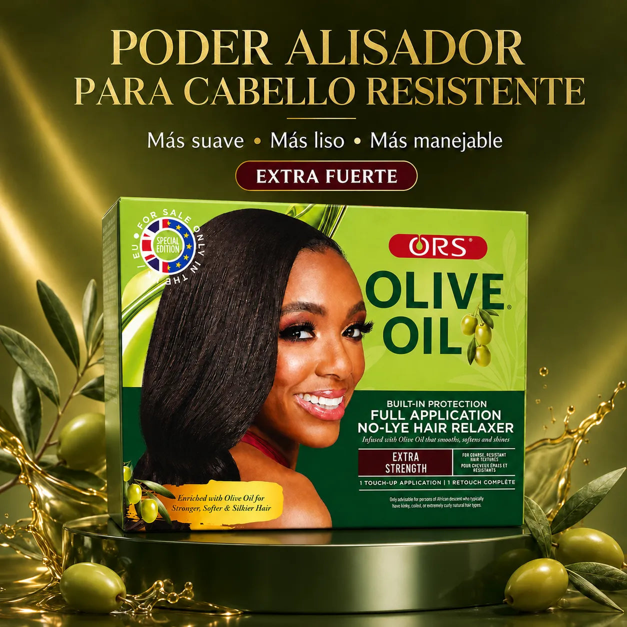 ORS – Kit alisador para cabello resistente con aceite de oliva Super