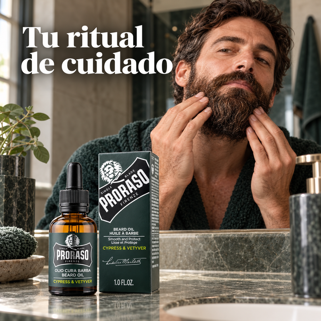Proraso – Aceite para barba Cypress & Vetyver para barbas largas y gruesas 30 ml