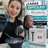 Salerm – Ampollas cubre canas Gray Cover para canas difíciles 12x5 ml