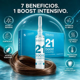 Salerm 21 Boost - Anti-Frizz Repairing Ampoules for Damaged Hair 8 x 13 ml