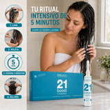 Salerm 21 Boost – Ampollas Reparadoras para Cabello Dañado Antifrizz 8 x 13 ml