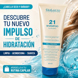 Salerm 21 – Champú para cabello seco y dañado con ácido hialurónico 300 ml