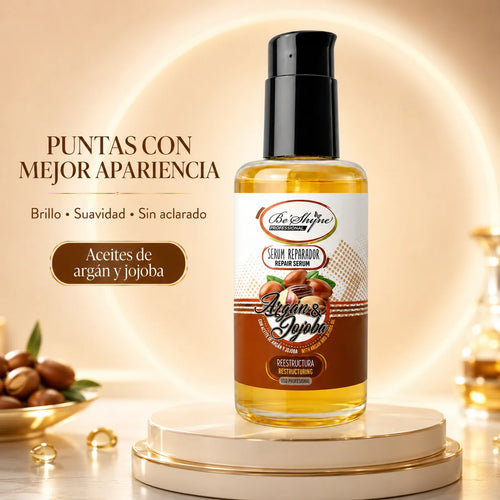 Be'Shyne – Sérum reparador de puntas abiertas con argán y jojoba 100 ml