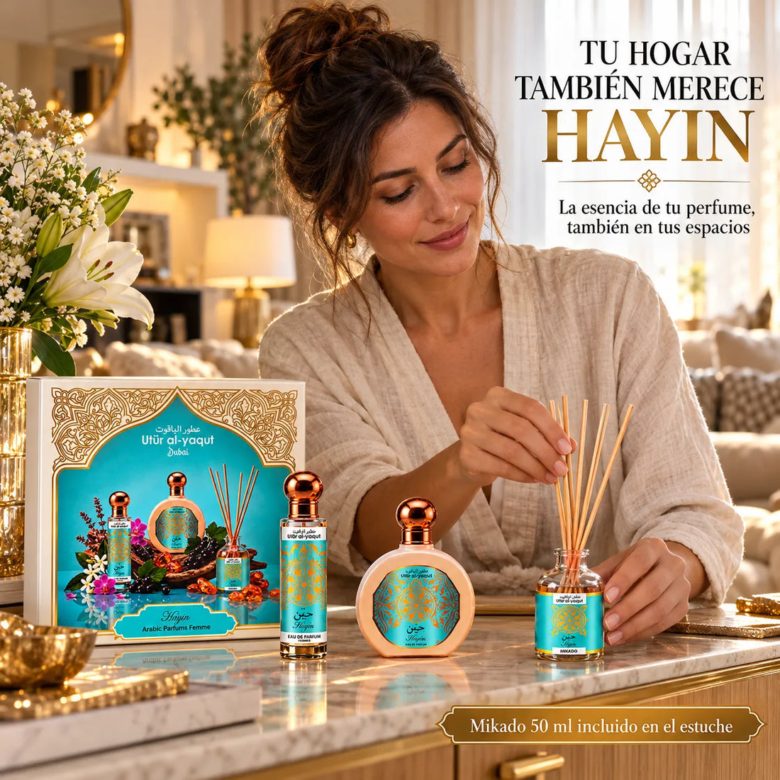 Utur Al-Yaqut – Estuche de Perfume para Mujer Hayin Floral Oriental 3 Piezas