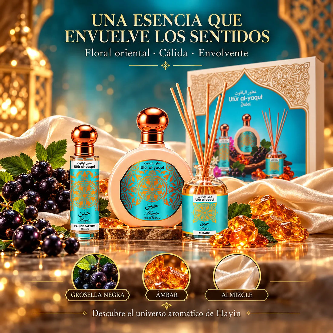 Utur Al-Yaqut – Estuche de Perfume para Mujer Hayin Floral Oriental 3 Piezas