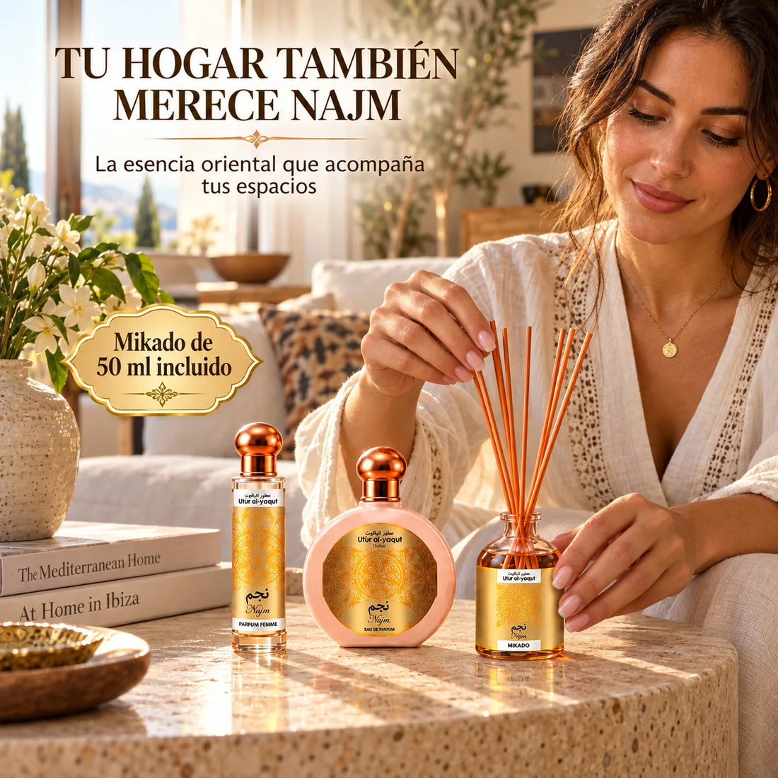 Utur Al-Yaqut – Estuche de Perfume Femenino Najm con Mikado 3 Piezas